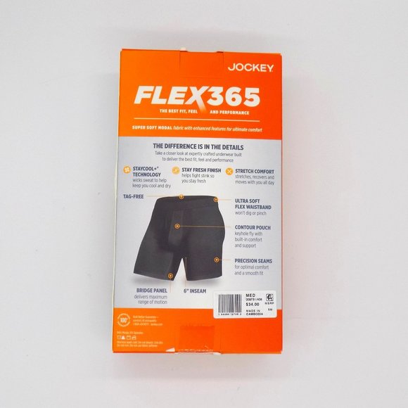 Jockey Underwear & Socks Jockey Mens Flex 365 Modal Stretch Boxer
